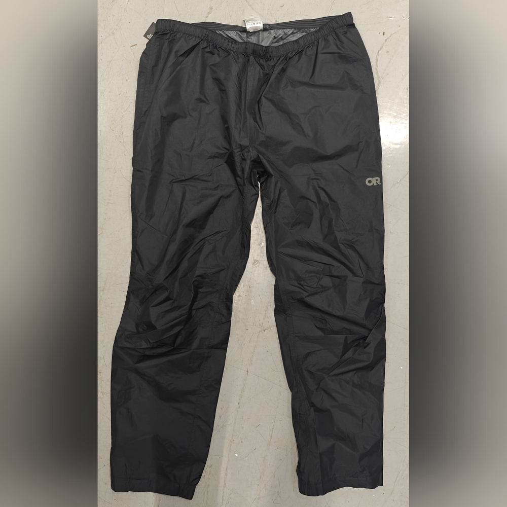 Outdoor Research Pants Mens Black Helium Rain DiamondFuse Waterproof 275387